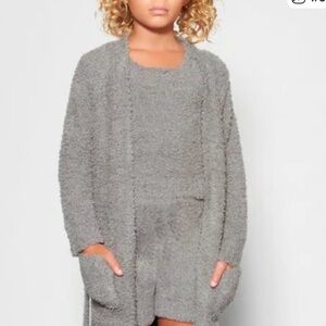 SKIMS Kids Cozy Cardigan Robe with Pockets - Size - 12/14